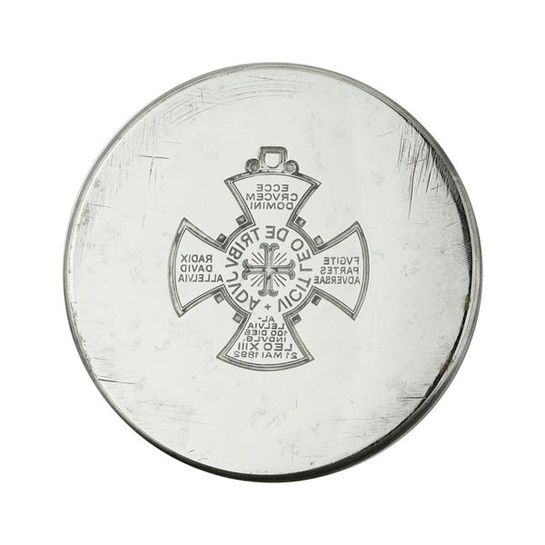 N Vicit Leo De Tribu Juda- Ecce Crucem Domini- Radix David Alleluja-Fugite Partes Adversae- Alleluia Ioo Dies Indulg Leo XIII 21 Maggio 1892 51 x 45 mm