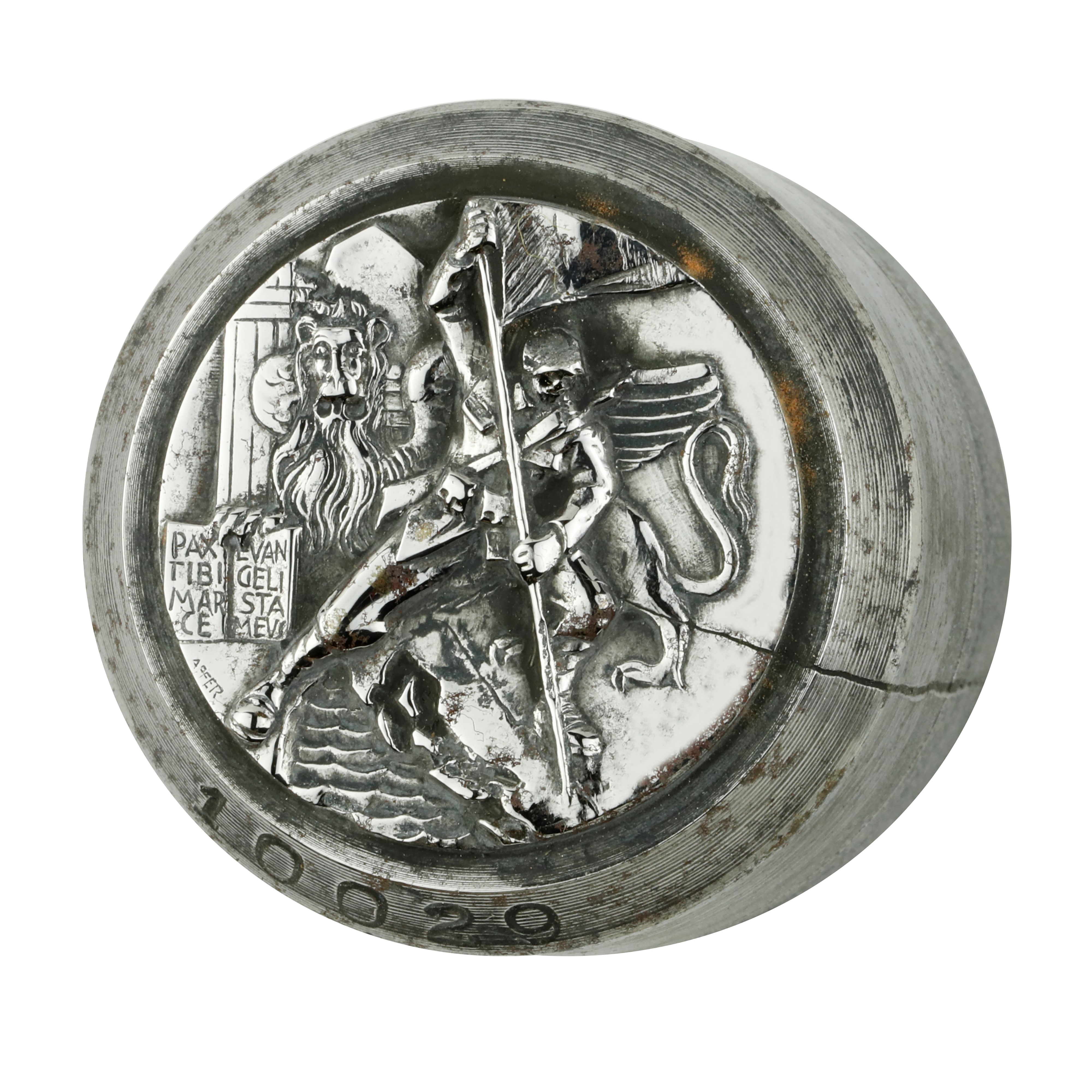 P Pax Tibi Marce Evangelista Meus Affer 40 X 36 MM