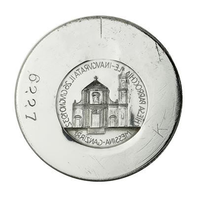 N Chiesa Parrochiale Inaugurata il 26 Giugno 1935 Messina Ganzirri 52 X 43 MM