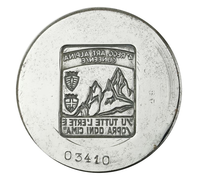 N 4° Regg.art.alpina Cuneense "su Tutte L'erte e Sora Ogni Cima" 63 X 47 MM