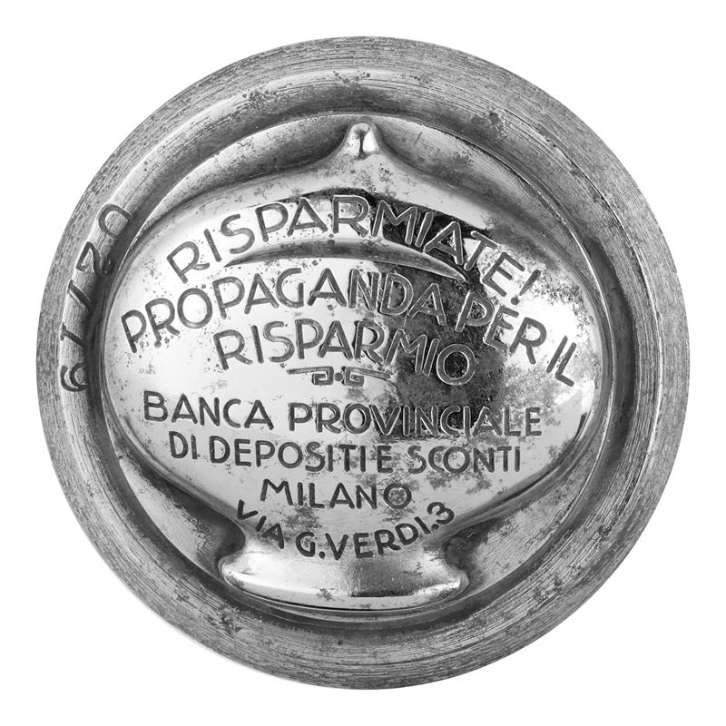 P Risparmiete! Propaganda per il Risparmio Banca Provinciale di Depositi e Sconti Milano Via G.ve...