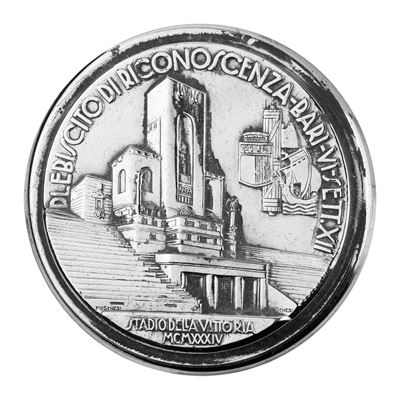 P Plebiscito di Riconoscenza Bari Vi Sett XII Stadio della Vittoria MCMXXXIV F.lli Senesi 68 X 38...