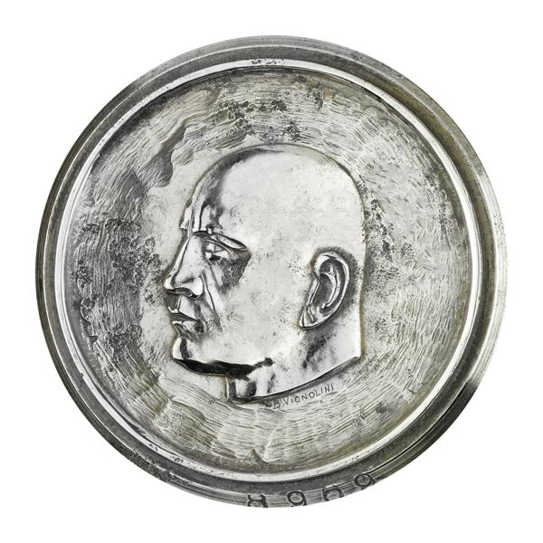 P Profilo Di Benito Mussolini 66 x 54 mm