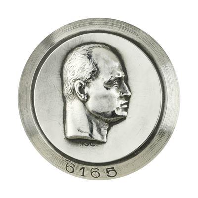 P F G C con Profilo di Benito Mussolini 40 X 40 MM