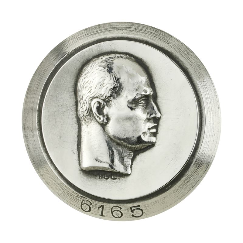 P F G C con Profilo di Benito Mussolini 40 X 40 MM