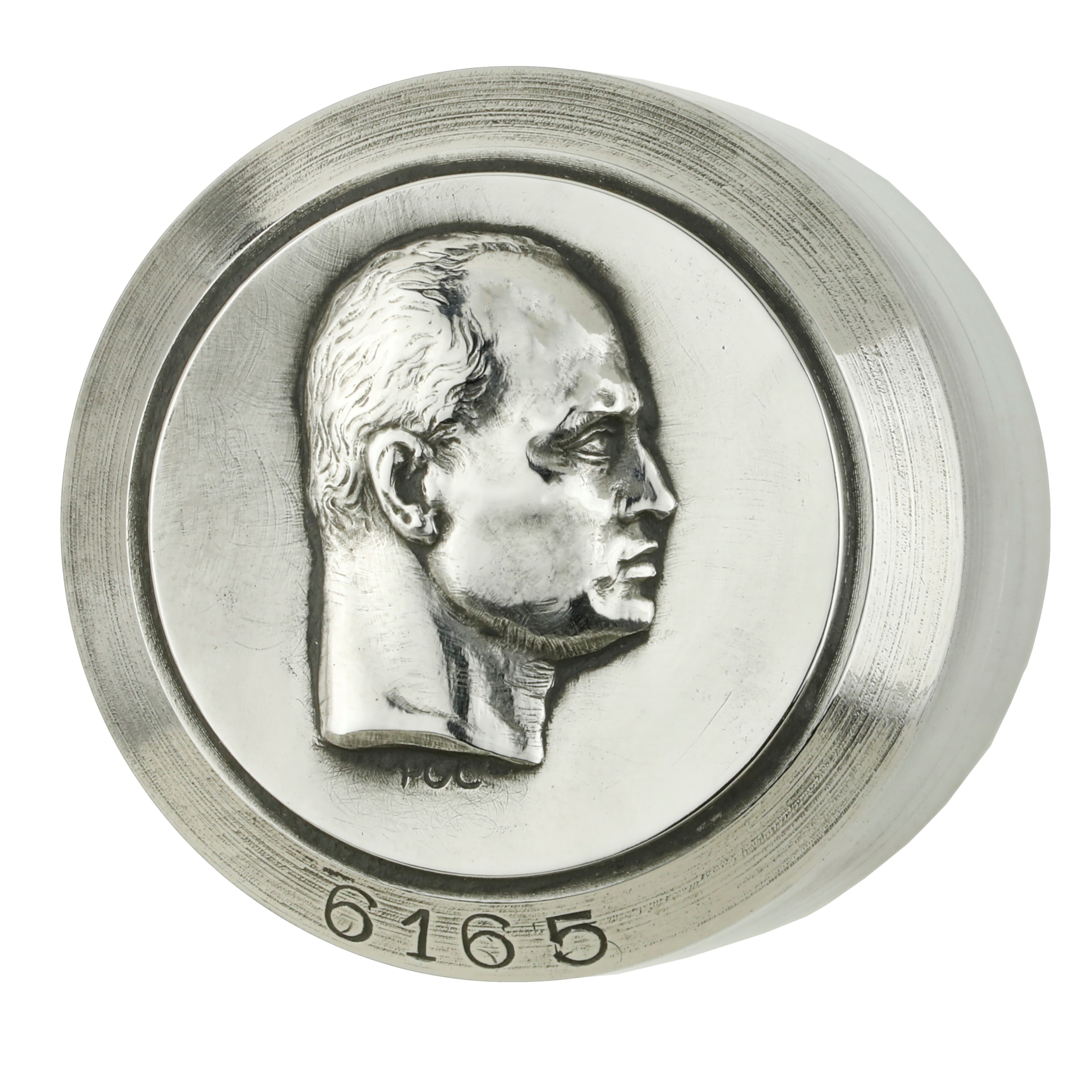 P F G C con Profilo di Benito Mussolini 40 X 40 MM