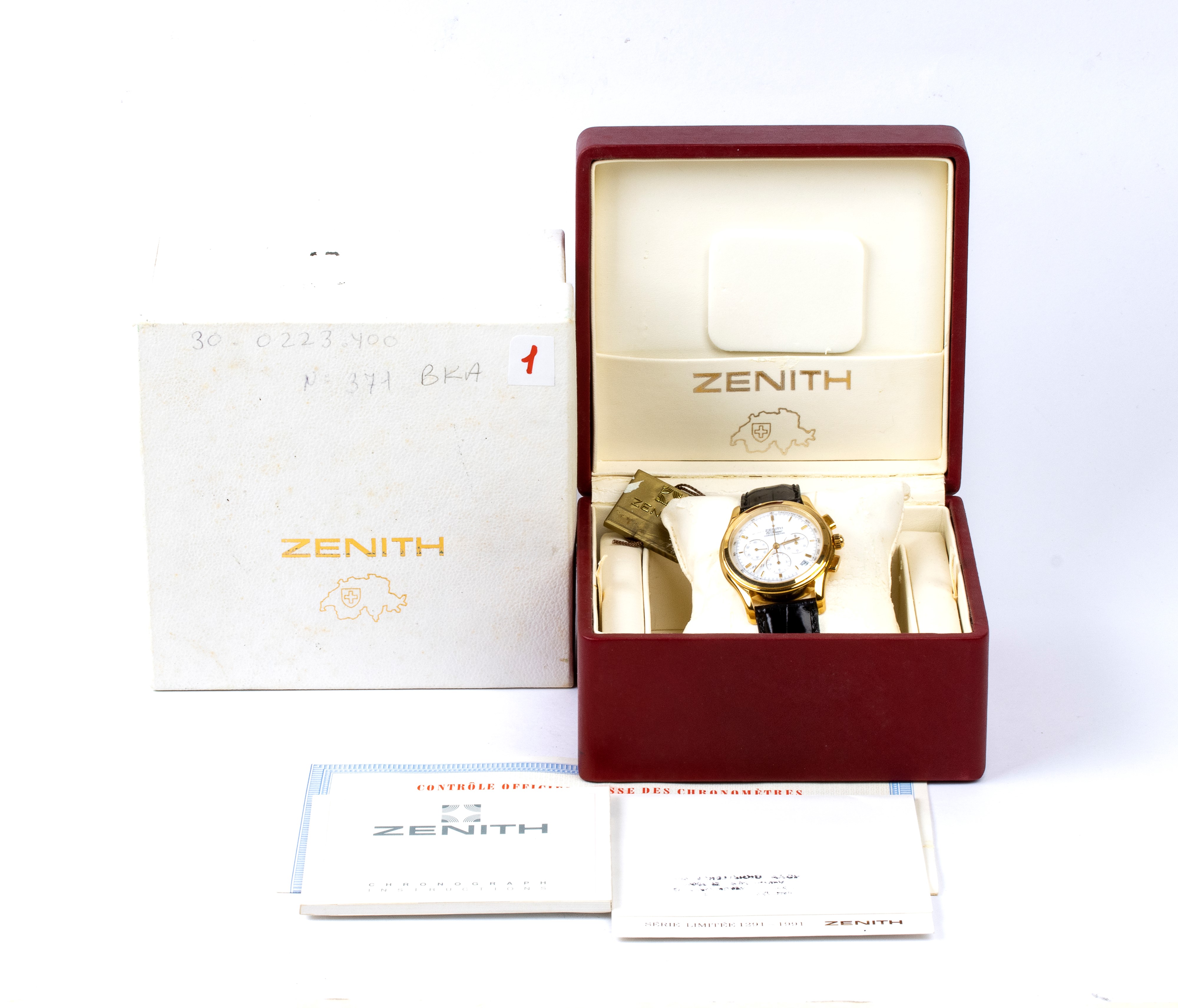 Zenith - El Primero: cronografo automatico in oro (serie commemorativa 700 anni della Confederazi...