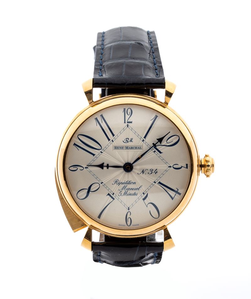 Renè Marchall - Orologio da polso in oro con ripetizione minuti