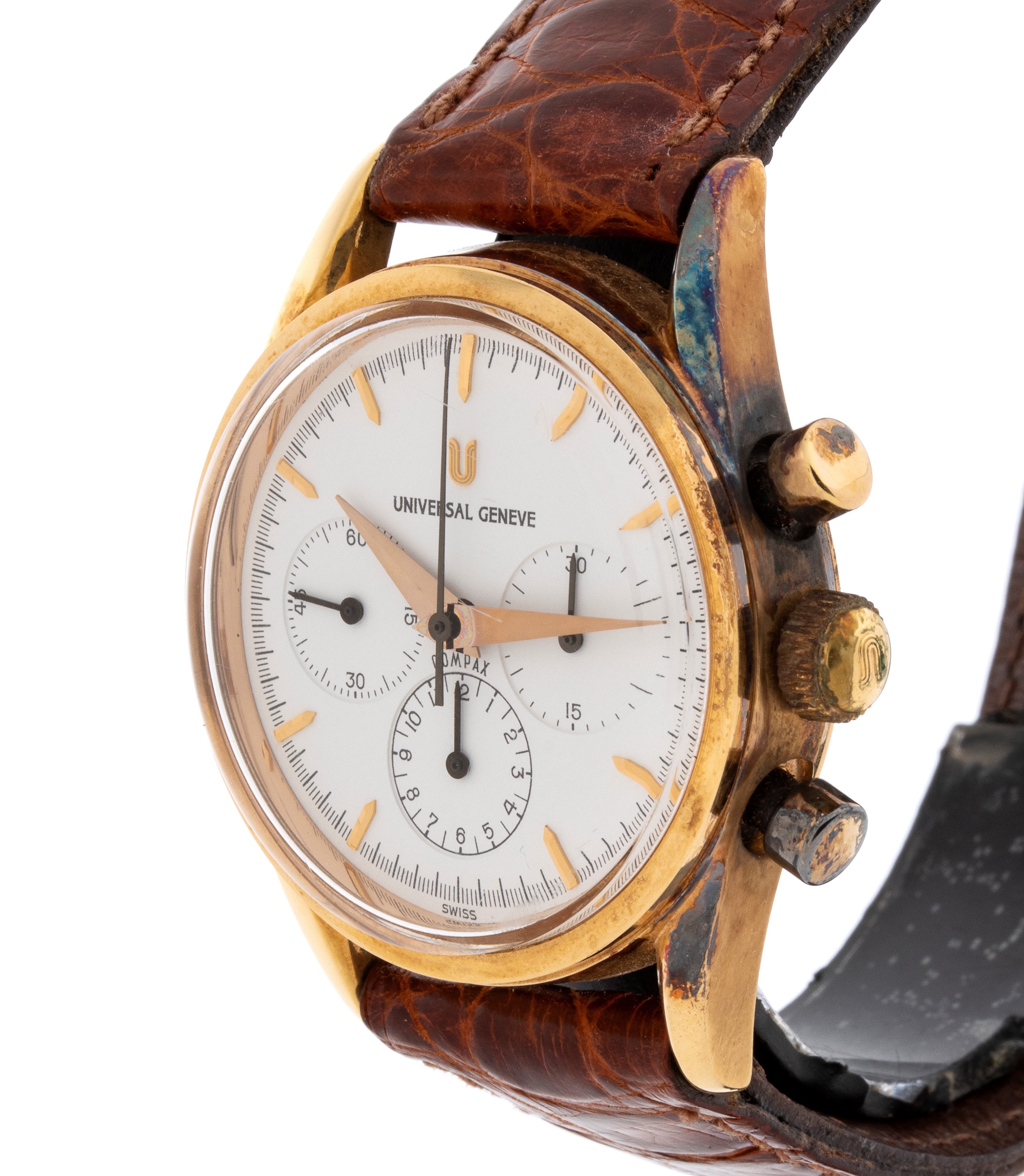 Universal Genève - Orologio da polso in oro con cronografo manuale (referenza 484.440)