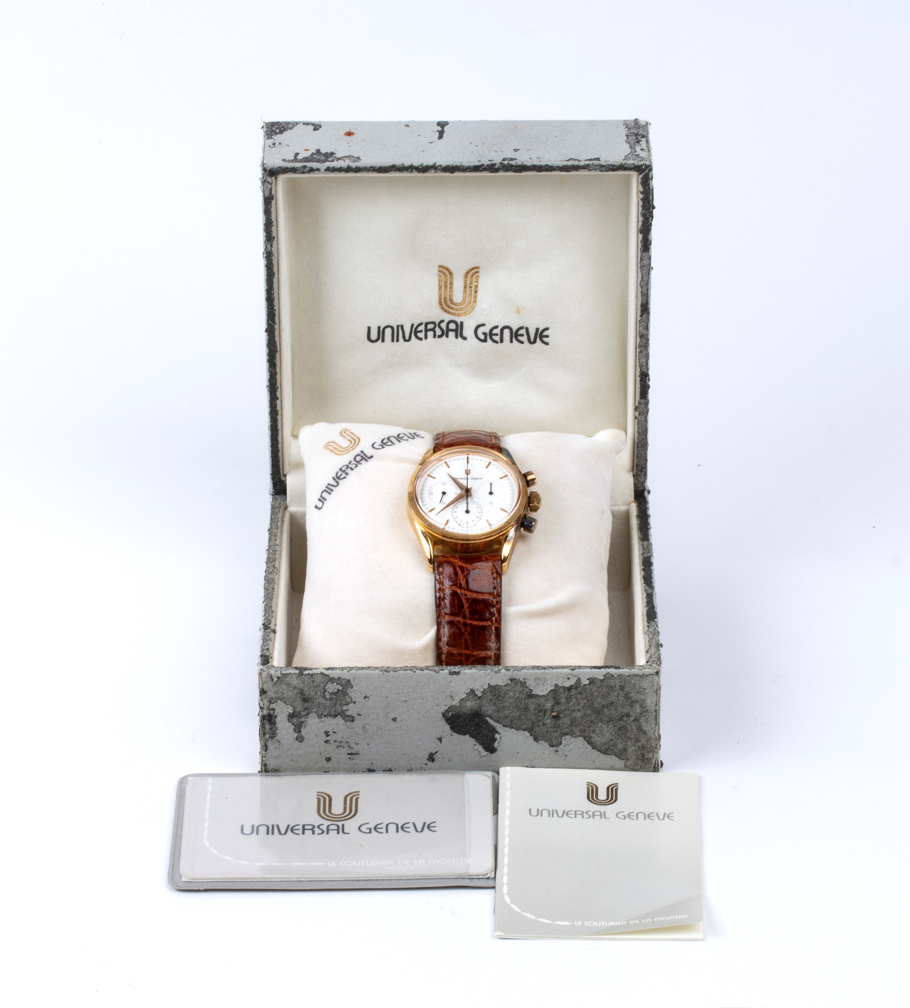 Universal Genève - Orologio da polso in oro con cronografo manuale (referenza 484.440)