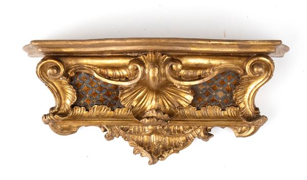 Gilded Italian wall shelf, Louis XVI