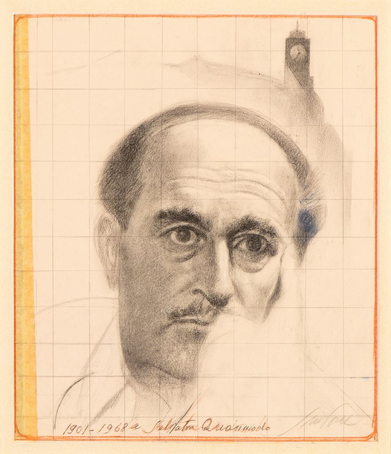 Piero Guccione - Ritratto di Salvatore Quasimodo