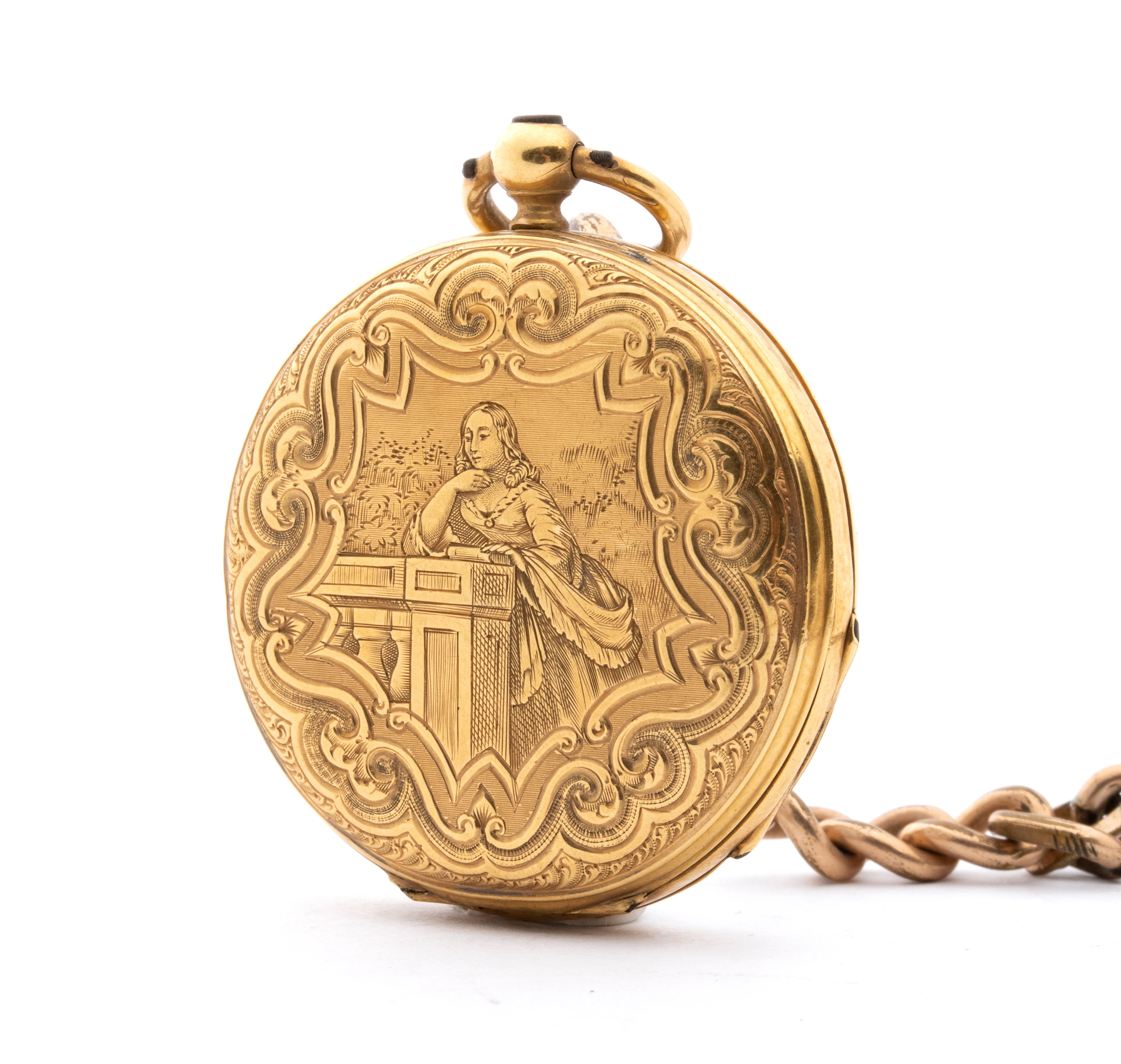Orologio da tasca in oro, fine XIX secolo