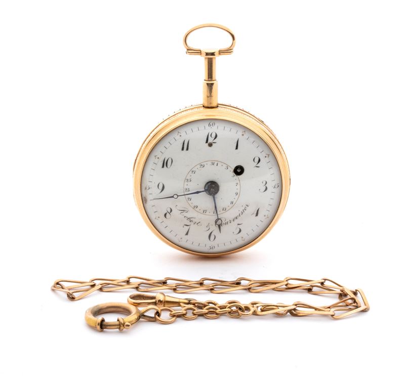 Robert & Courvoisier - Orologio da tasca in oro con calendario (XVIII secolo)