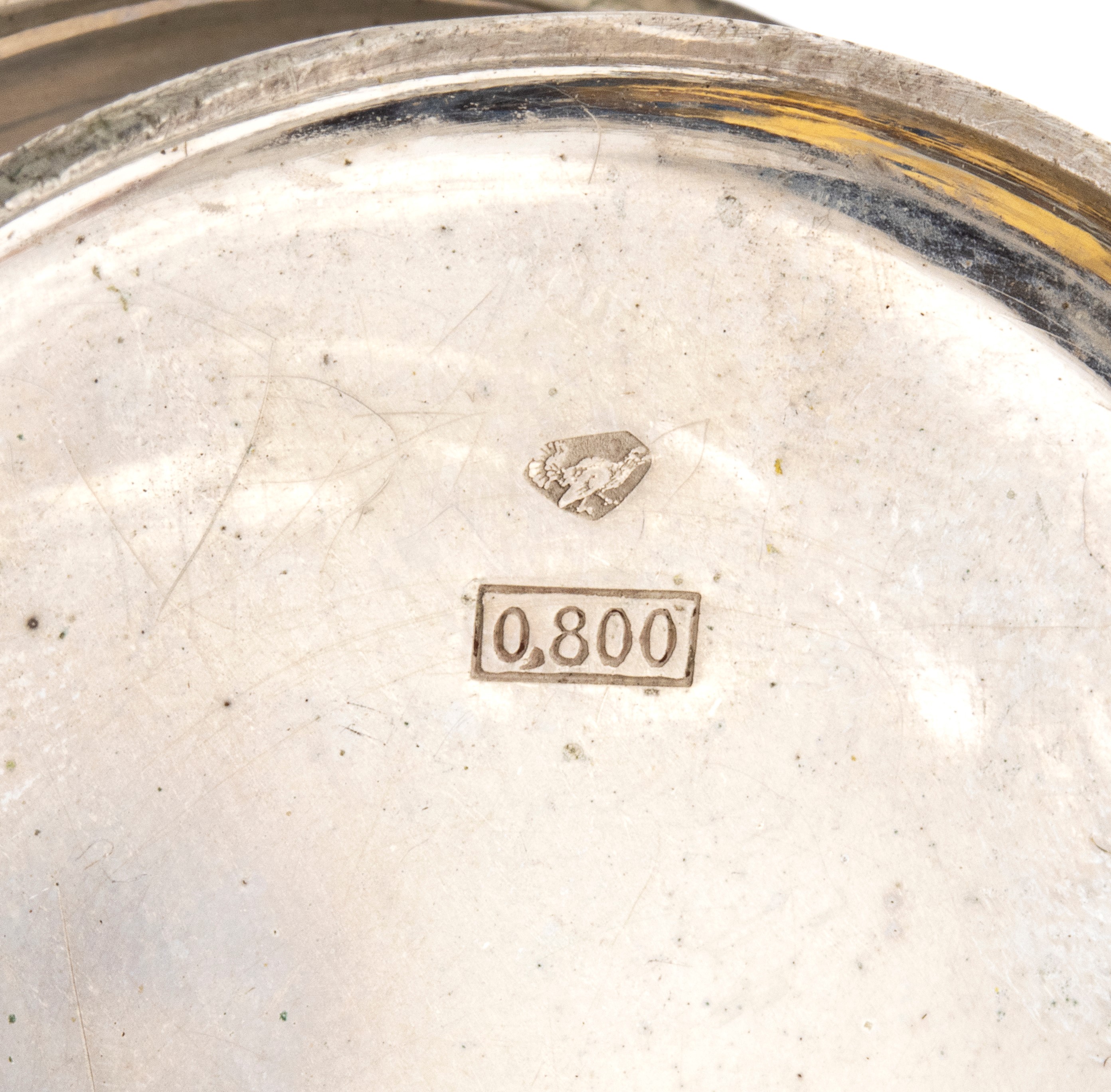 Orologio da tasca in argento con quadrante bianco, ripetizioni (ora e mezz’ora)