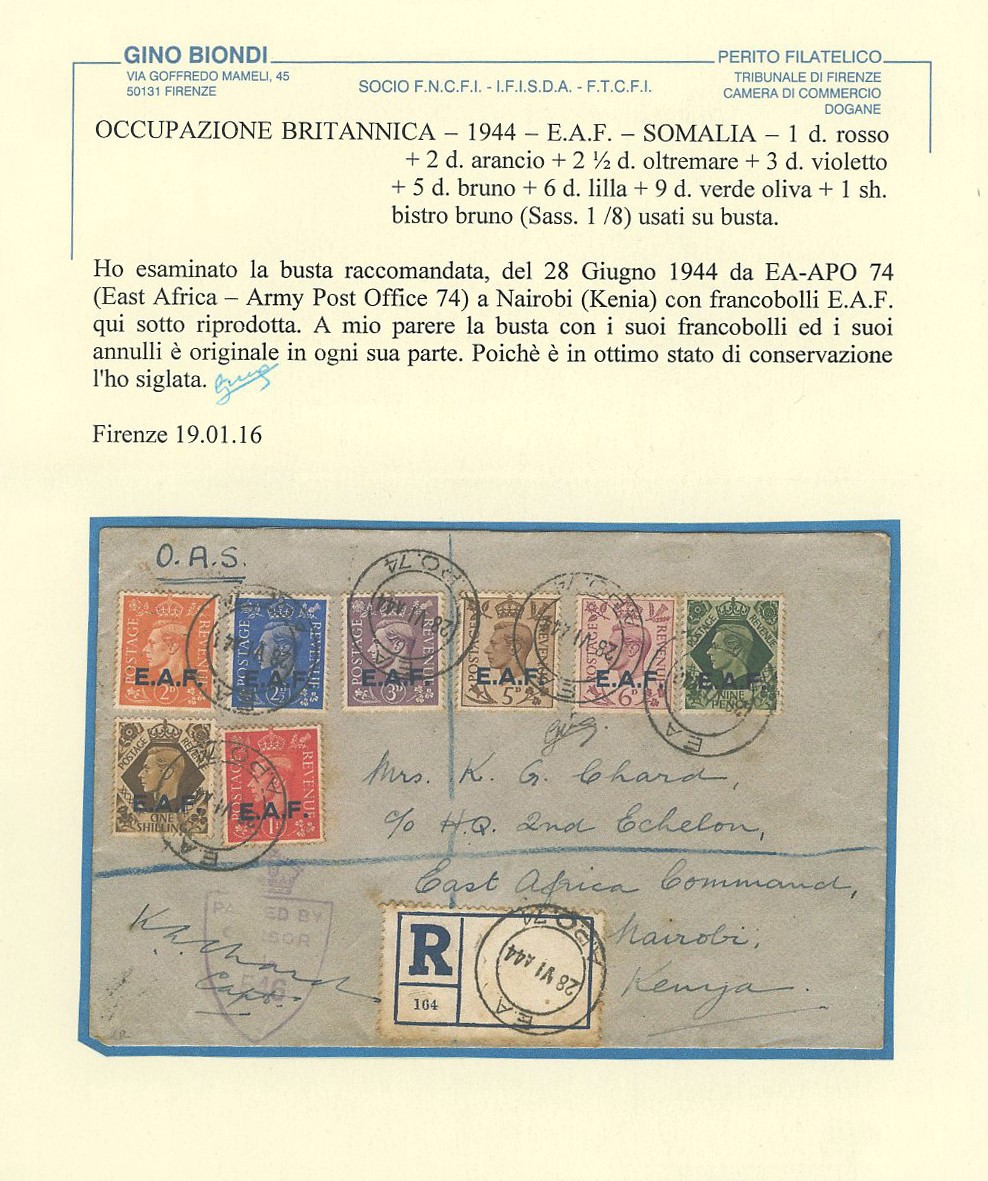 E.A.F. - Storia Postale