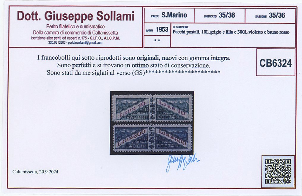 S. Marino - Pacchi Postali