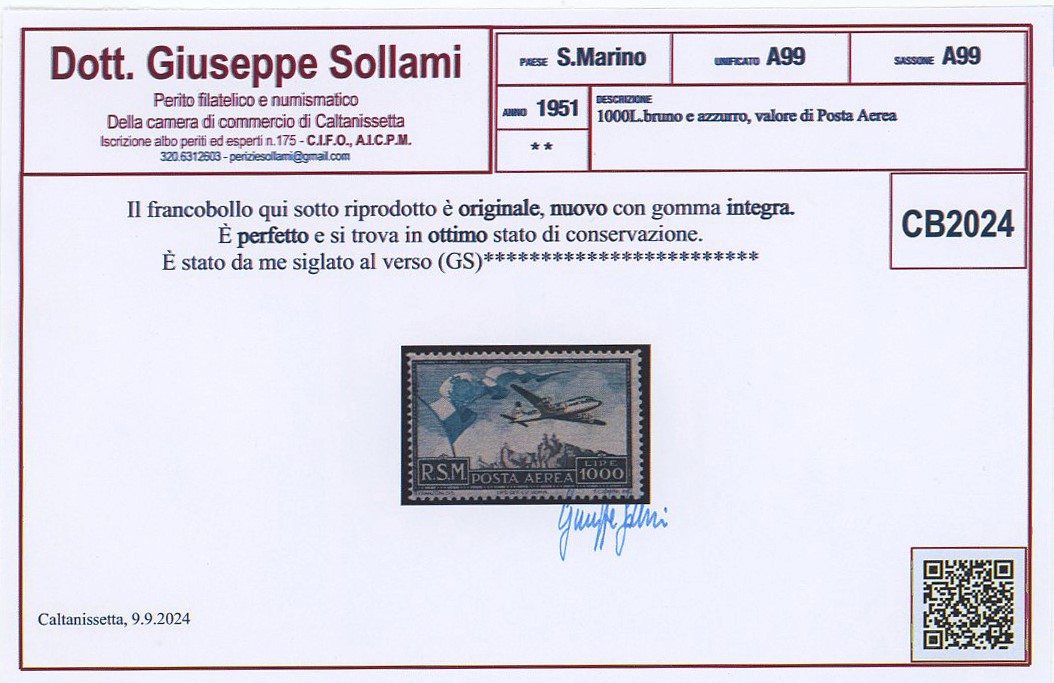 San Marino - 1000L. Bandiera