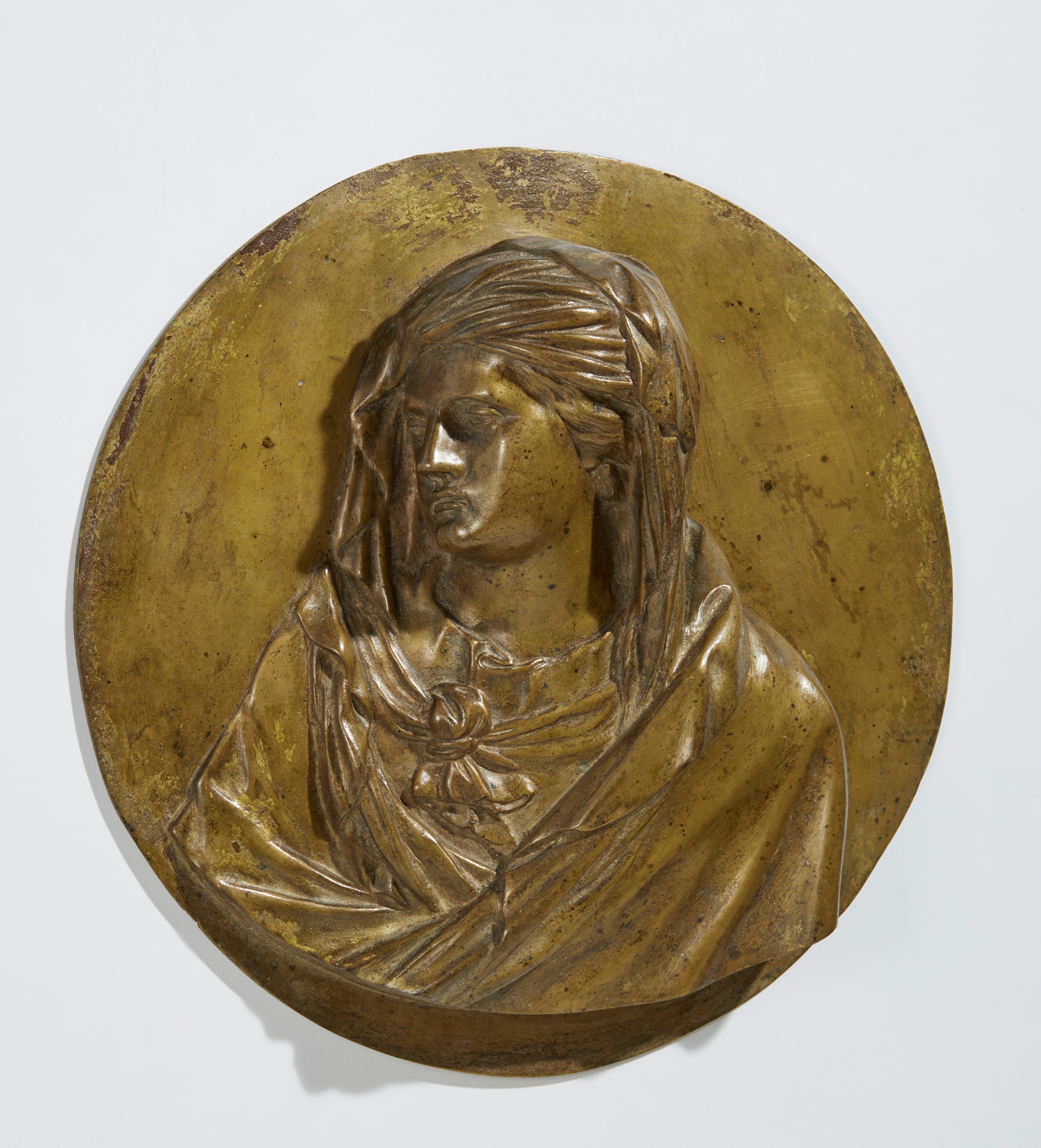 Coppia di altorilievi raffiguranti Gesù e la Vergine