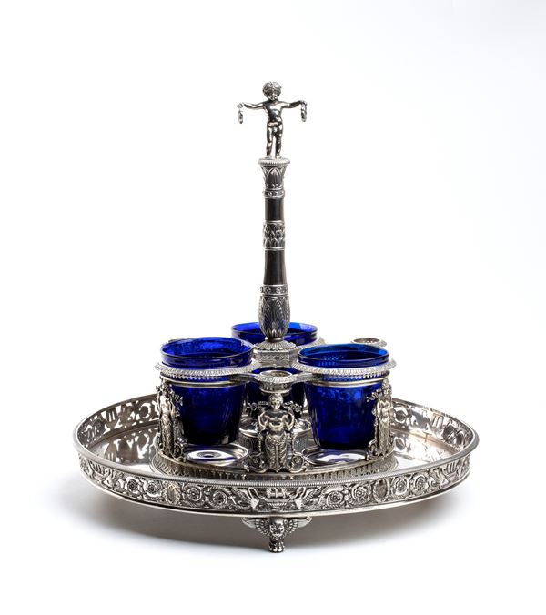 French solid silver decanter