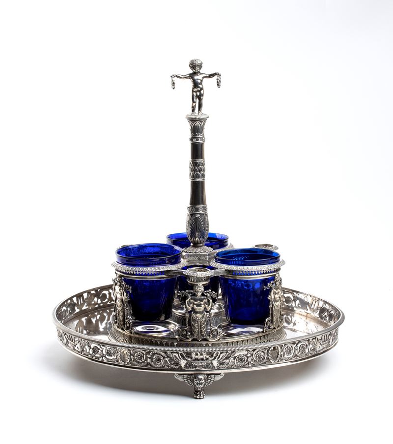 Portaliquori francese in argento