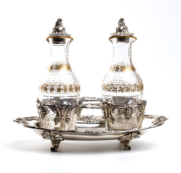 French solid silver cruet