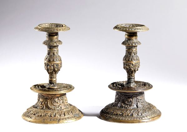 Gaspare Di Girolamo Macr&#236; - Pair of candlesticks