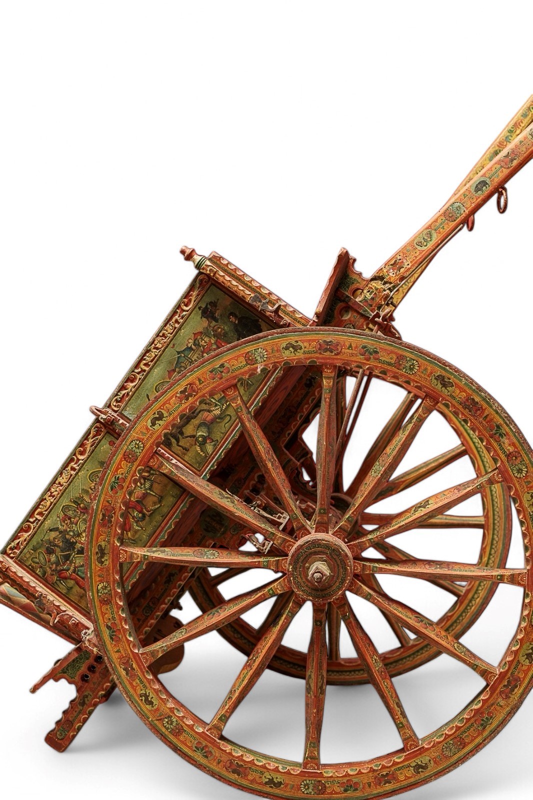Carretto siciliano da esposizione laccato e dipinto