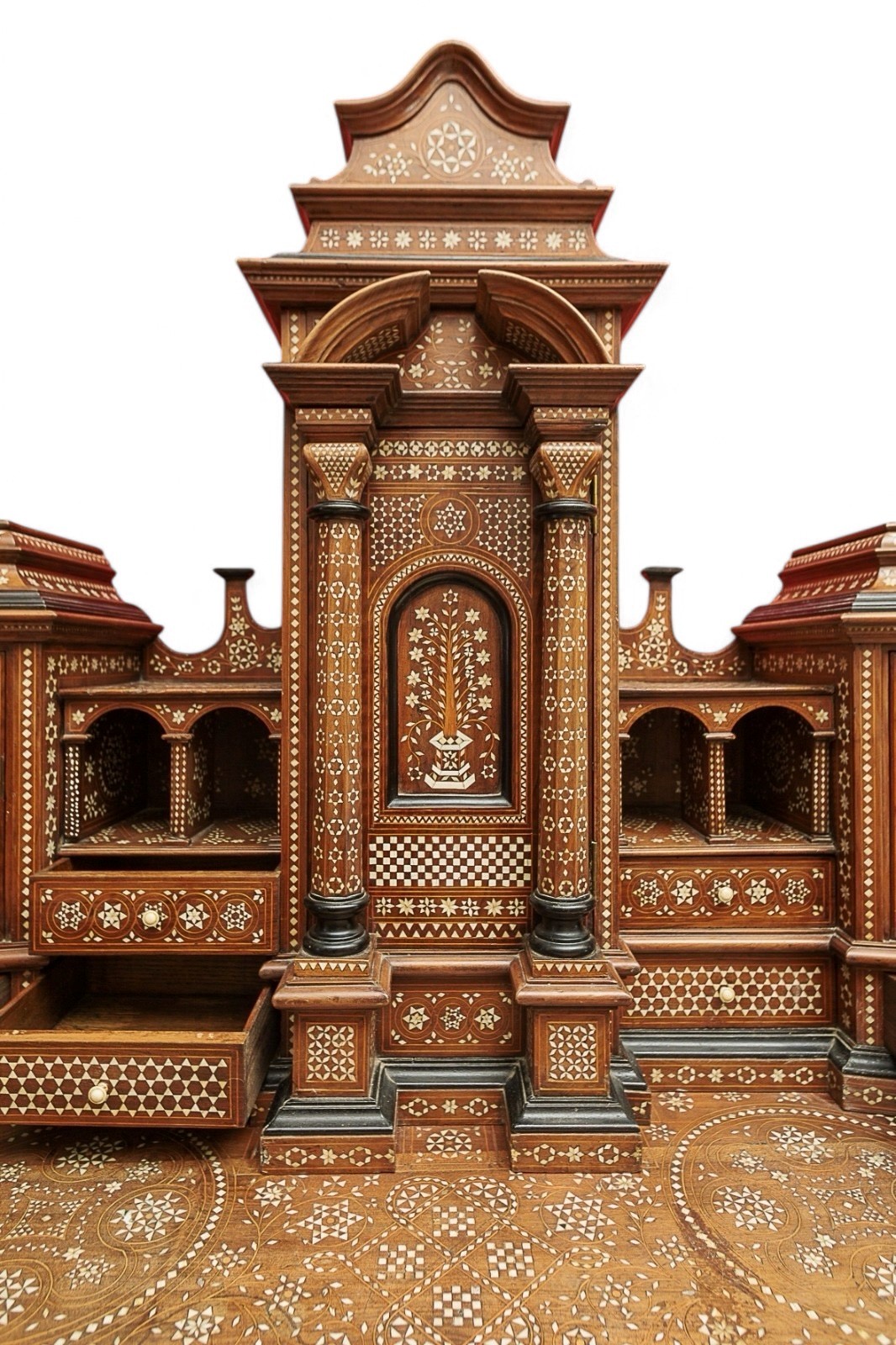 Scrittoio secrétaire marocchino intarsiato