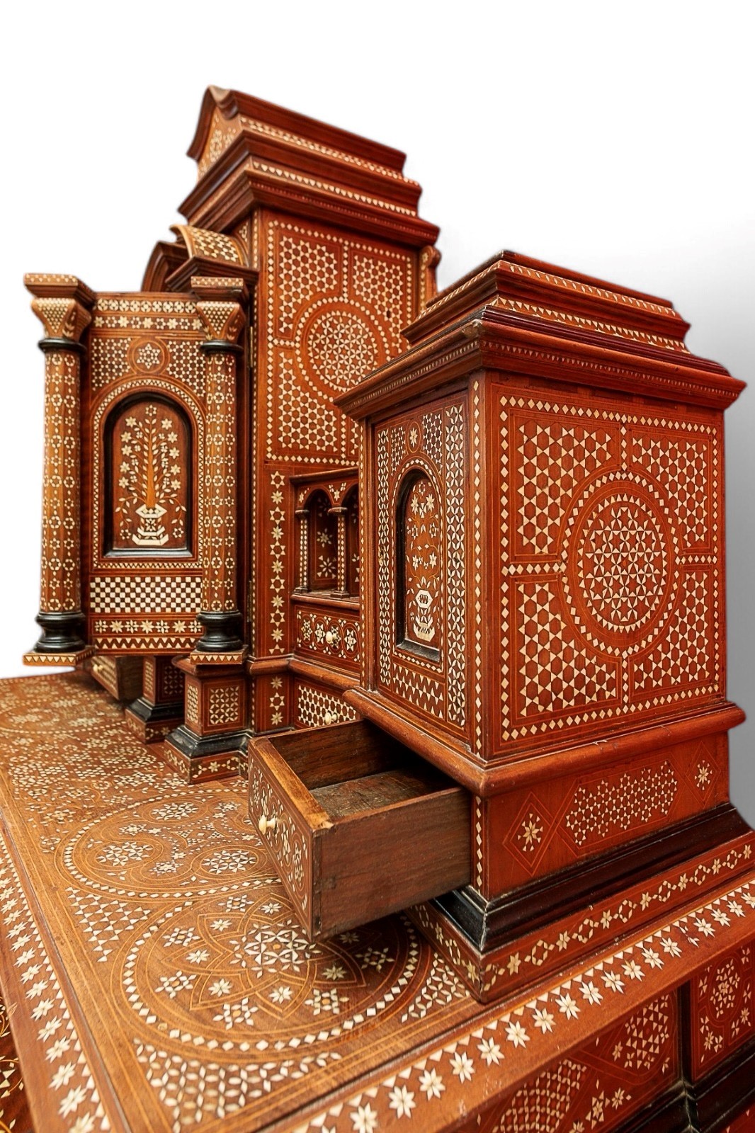 Scrittoio secrétaire marocchino intarsiato