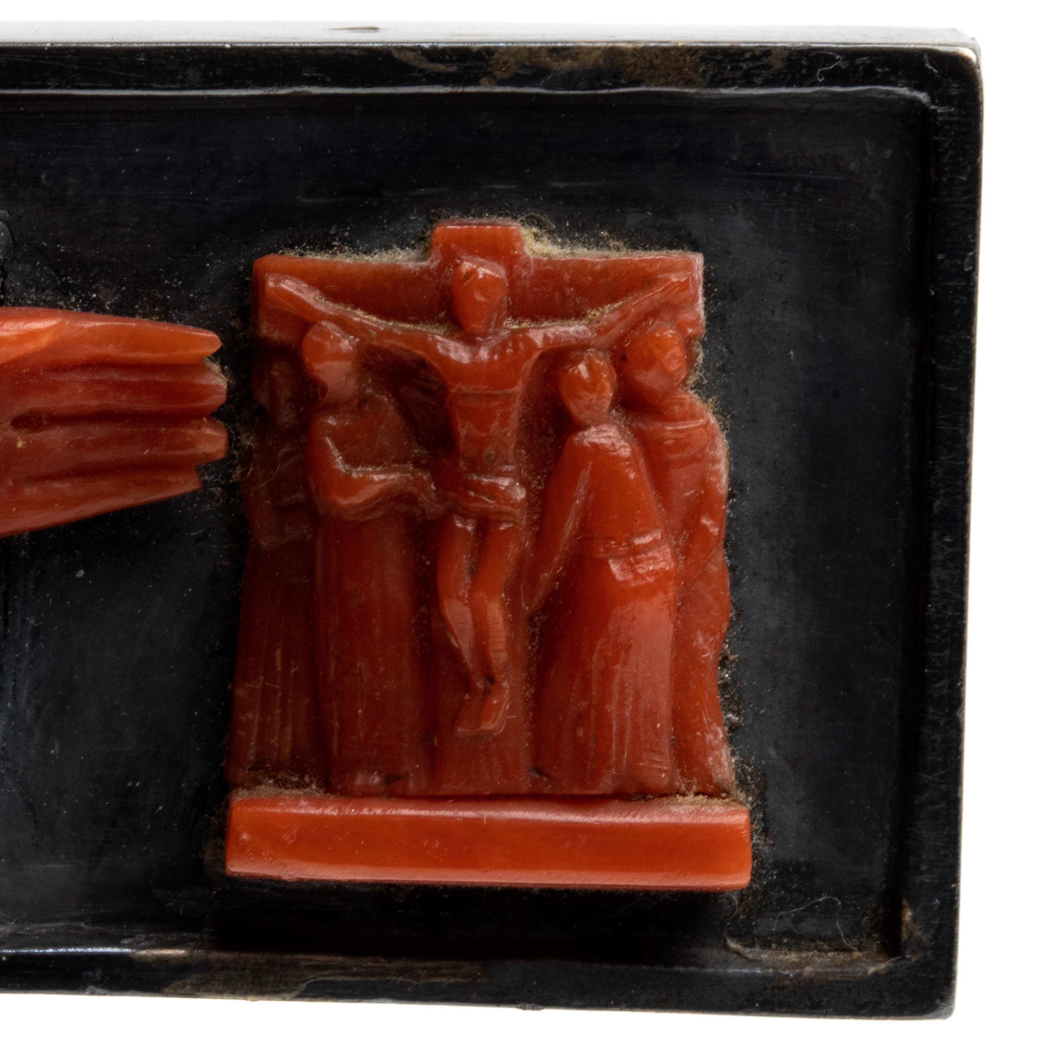 Crocifisso, Corpus Christi in corallo rosso e argento, XVIII–XIX secolo (Italia meridionale)