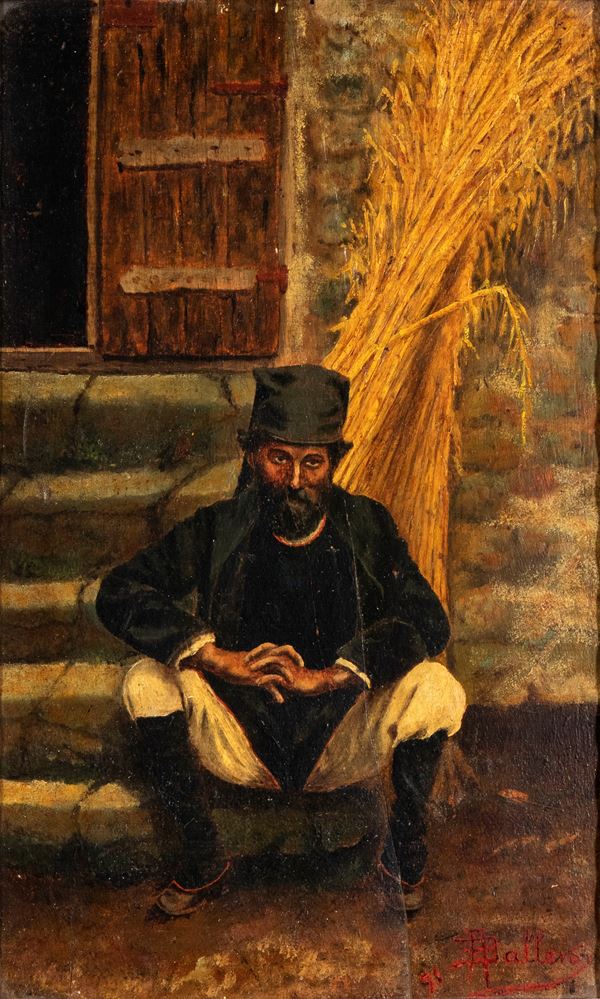 ANTONIO BALLERO - Self-portrait in Sardinian clothing