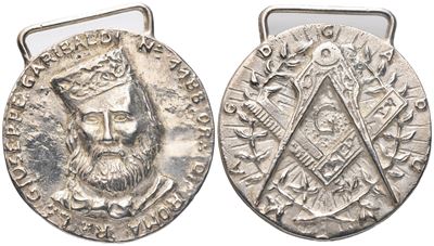 Medaglia R. L. "giuseppe Garibaldi" N° 1188 Or. di Roma (38 MM)