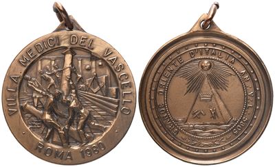Medaglia Villa Medici del Vascello, 1980, Ae (35,7 MM)