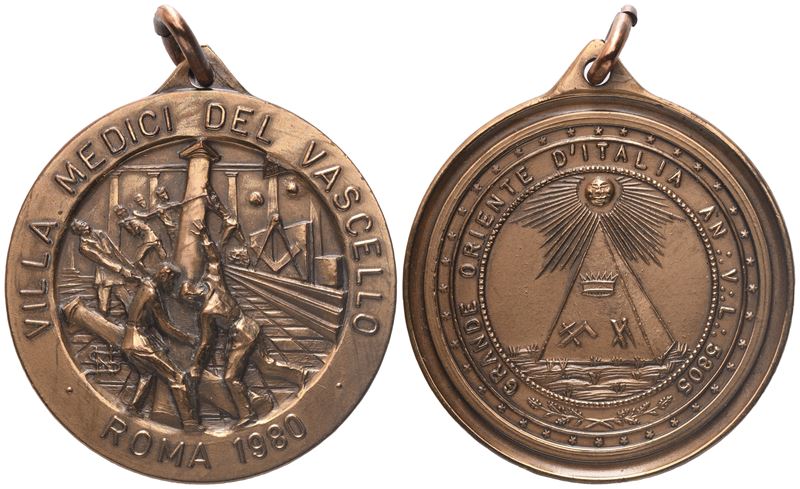 Medaglia Villa Medici del Vascello, 1980, Ae (35,7 MM)
