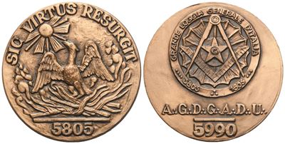Medaglia "sic Virtus Resurgit" 5805, Ae (42 MM)