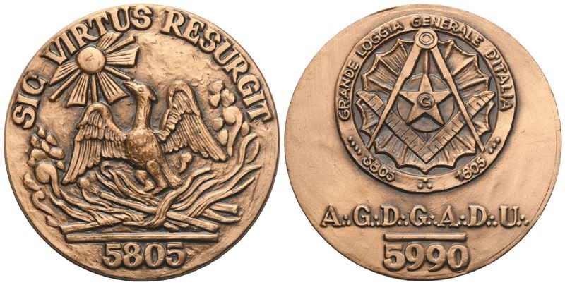 Medaglia "sic Virtus Resurgit" 5805, Ae (42 MM)