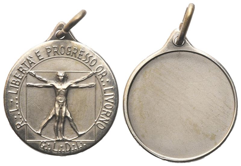 Medaglia R. L. "libertà e Progresso" Or. Livorno (20 MM)
