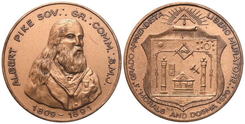 Medaglia 1° Grado Apprendista Libero Muratore, Ae (40,4 MM)