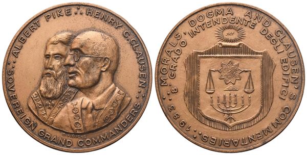 Medaglia 8° Grado Intendente Degli Edifici, AE (40,4 mm)  - Auction MASONIC MEDALS & JEWELS From the Early 19th to the Late 20th Century - Bertolami Fine Art - Casa d'Aste