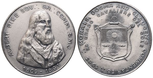 Medaglia 28° Grado Cavaliere Del Sole, AE (40,4 mm)  - Auction MASONIC MEDALS & JEWELS From the Early 19th to the Late 20th Century - Bertolami Fine Art - Casa d'Aste