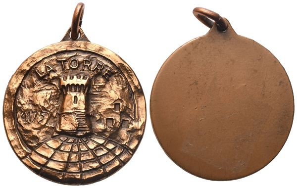 Medaglia "La Torre" 1175, AE (32 mm)  - Auction MASONIC MEDALS & JEWELS From the Early 19th to the Late 20th Century - Bertolami Fine Art - Casa d'Aste