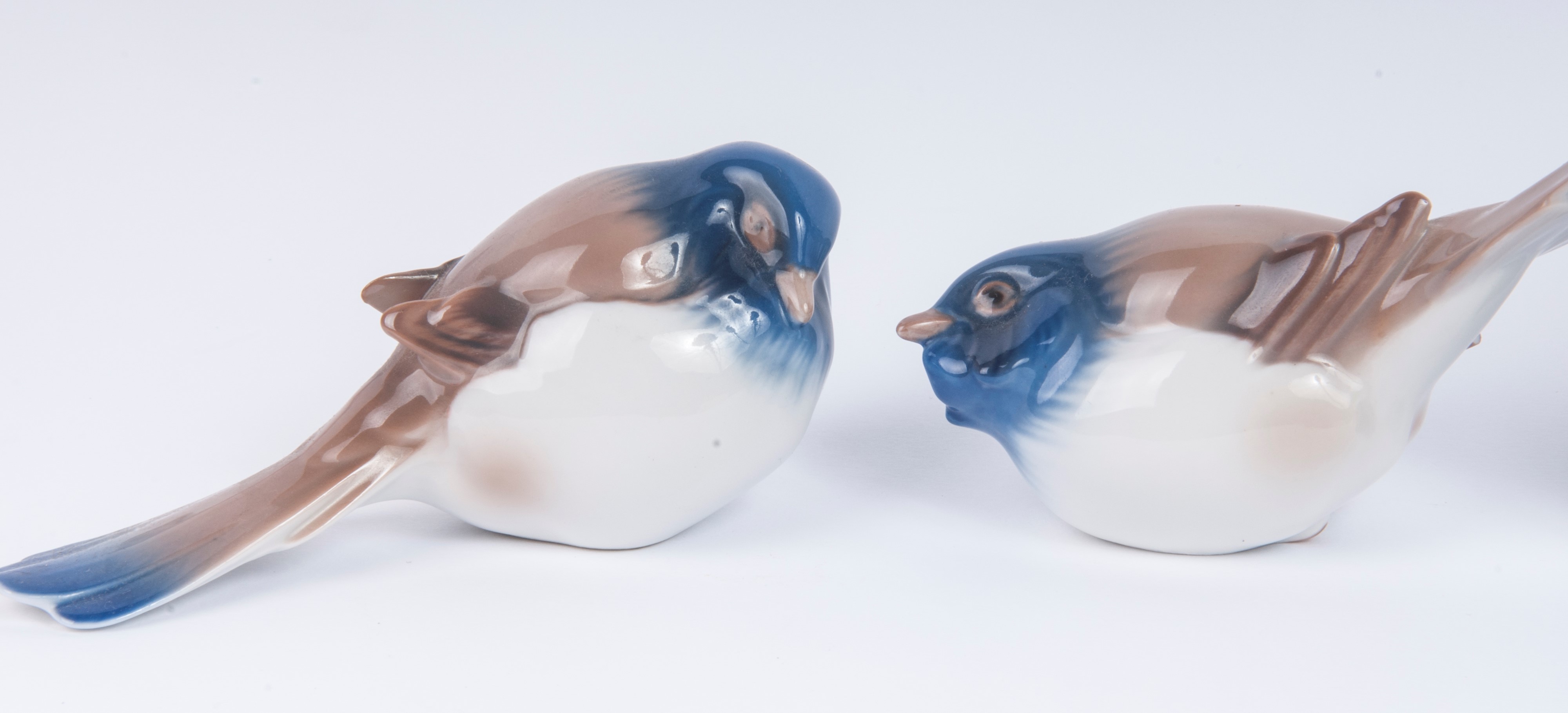 Lotto di Sei Sculture di Volatili