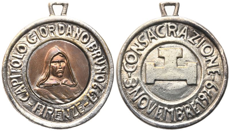 Medaglia Capitolo Giordano Bruno 667 Firenze, Consacrazione 3 Novembre 1979 (45,5 MM)