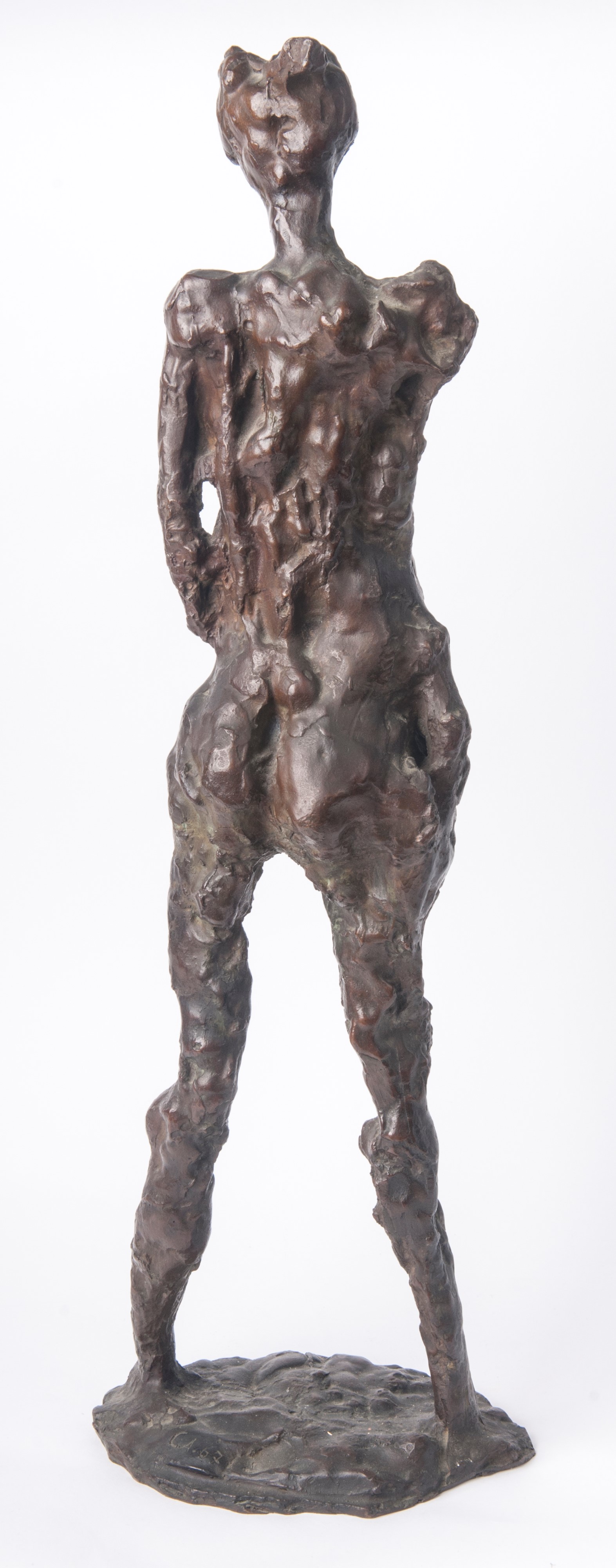 Scultura antropomorfa a tutto tondo in bronzo