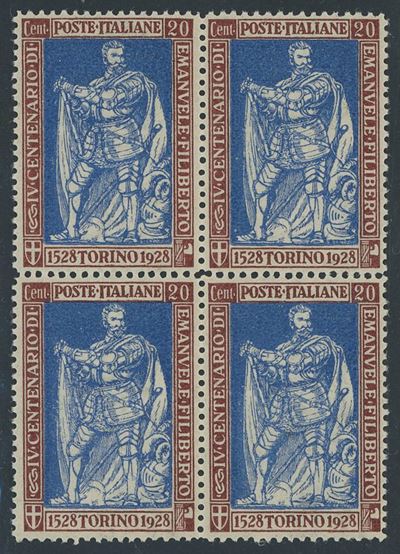 Regno - E. Filiberto 20 Cent. in Quartina Ottimamente Centrata.