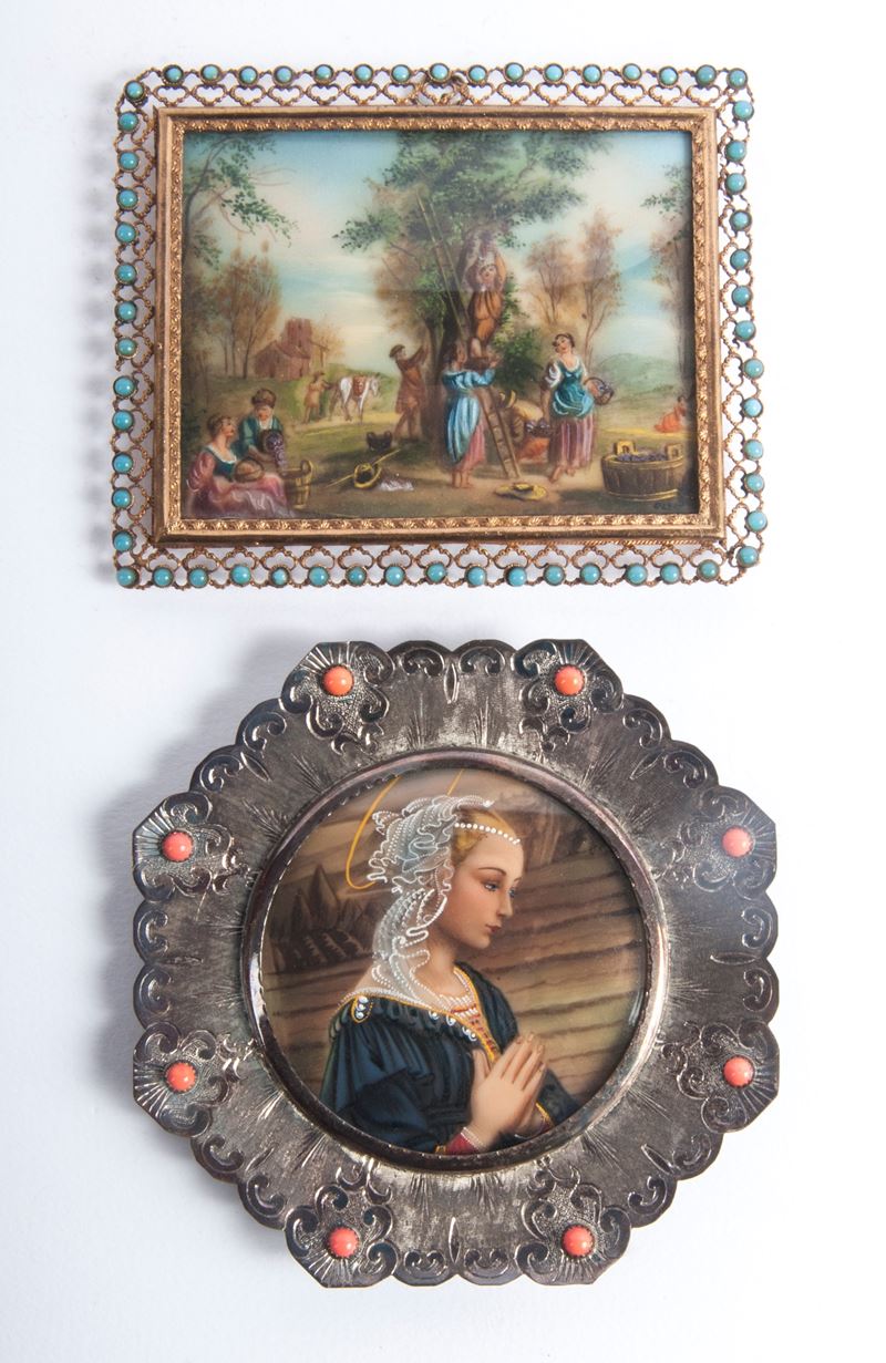 Lotto di Due Miniature: