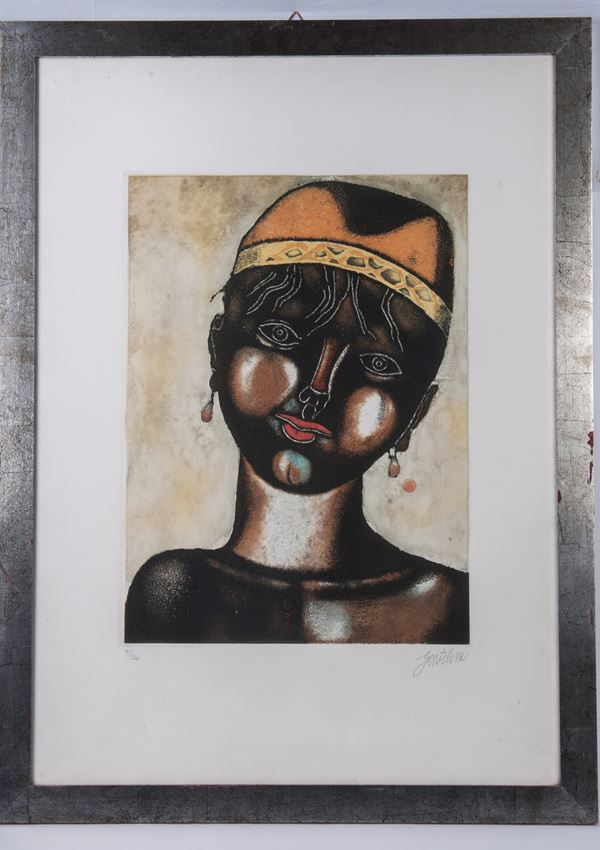 FRANCO GENTILINI - Head of an African girl