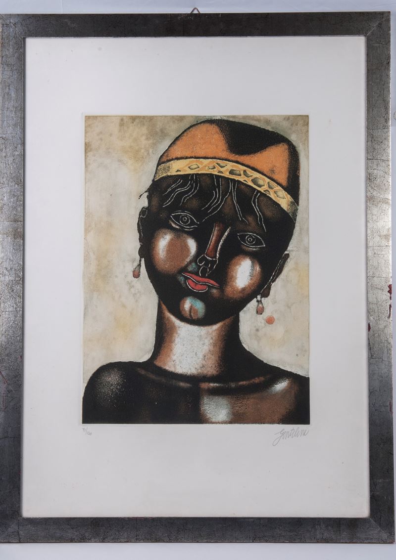 Franco Gentilini - Testa di Fanciulla Africana