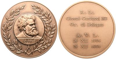 Medaglia R. L. "giosuè Carducci" 103 Or. di Bologna A. V. L. (70 MM)